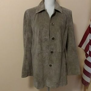Brown suede leather jacket size large